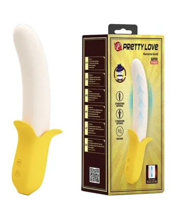 Banana Geek Thrusting Vibrator – Yellow