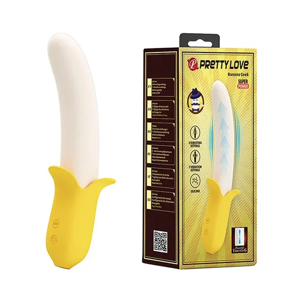 Banana Geek Thrusting Vibrator – Yellow