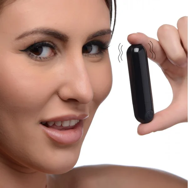 BANG! 10X VIBRATING METALLIC BULLET BLACK(Out End Jul)