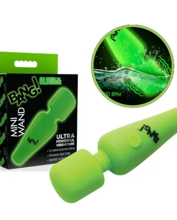 Bang Glow-In-The-Dark Multi-Speed Mini Wand Rechargeable Clitoral Vibrator