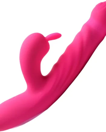 BANG! Thrusting & Vibrating Rabbit Rechargeable Silicone Dual Stimulation Vibrator - Pink