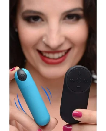 Bang Vibrating Bullet With Remote Control - Blue
