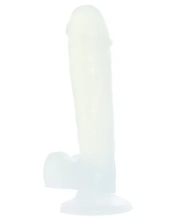 Basix 12 Inch Suction Base Dildo in Clear