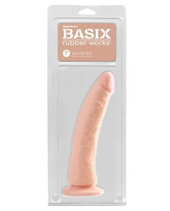 Basix Rubber Works 7″ Slim Dong – Flesh