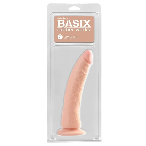 Basix Rubber Works 7″ Slim Dong – Flesh