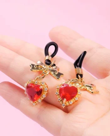 BDSM Heart - Shaped Nipple Clamps Bells