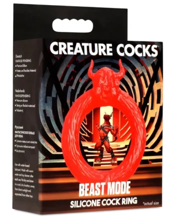 Beast Mode Silicone Cock Ring - Red