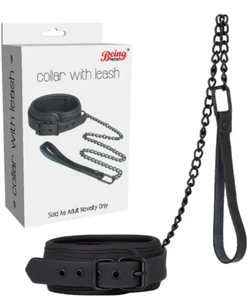 BF-40334J PU Neck Collar with Chain