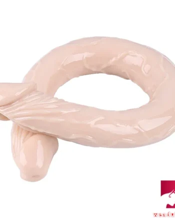 Big Middle Small Size TPE Injection Dual Heads Crystal Dildo SM Toy