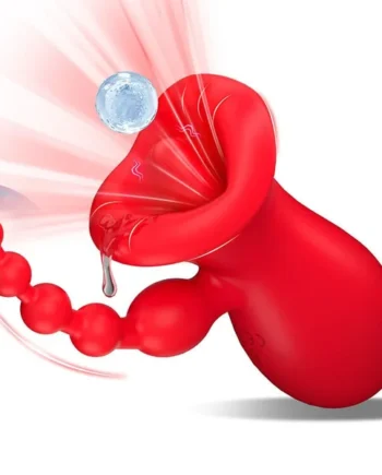 Big Mouth Clitoris Suction Anal Bead Vibrator with 10 Tongue Licking Modes
