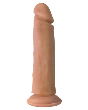 BIG SHOT 8 IN VIBRATING REMOTE CONTROL SILICONE DONG NO BALLS VANILLA