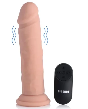 Big Shot Vibe Silicone Dildo 7 Ivory Vibrating Dildo