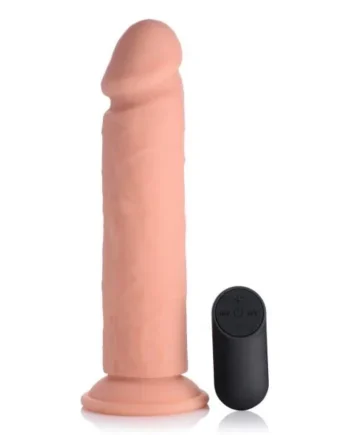 Big Shot Vibrating Remote Control Silicone Dildo – 9 Inch