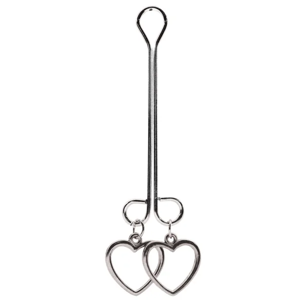 BIJOUX DE CLI DOUBLE LOOP W/ HEART CHARMS