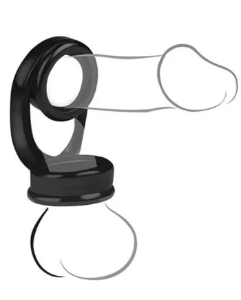 Black Cock Ring Sex Toy For Men Delay Ejaculation Silicone Ball Stretcher