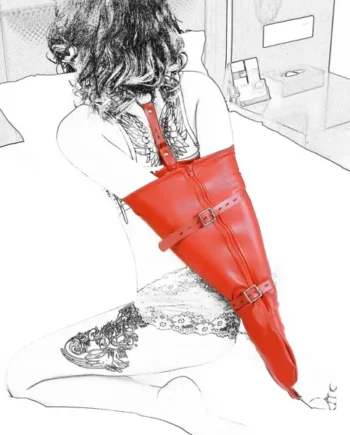 Black Emperor Leather bound gloves bdsm bound restraint toys