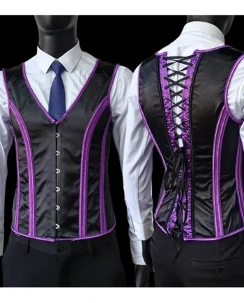 Black & Purple Men’s Corset