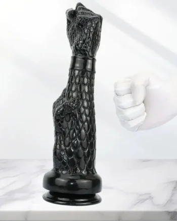 Black Silicone Arm Fantasy Fist Dildo – Expanding Stimulating Vaginal Climax Toy for Women