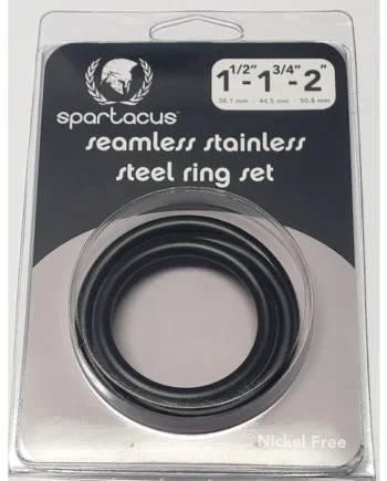 BLACK STAINLESS STEEL C-RING SET – 1.5 1.75″ 2″ “