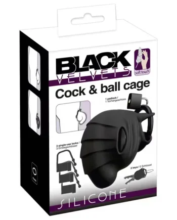 Black Velvets Chastity Cock & Ball Cage by You2Toys