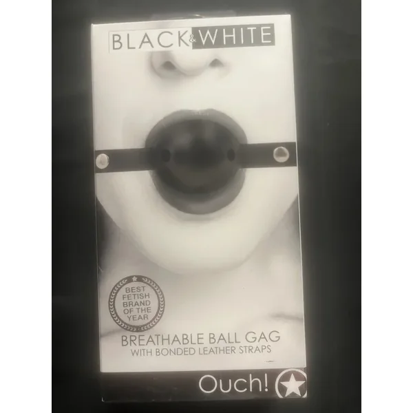 Black & White Breathable Ball Gag
