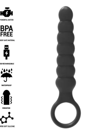 BLACK&SILVER - BOB POWERFUL SILICONE ANAL DILATOR