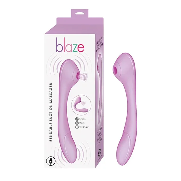 Blaze Bendable Suction Massager – Lavender