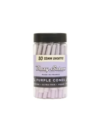 Blazy Susan 50 Pack 53MM Cones Shortys Purple
