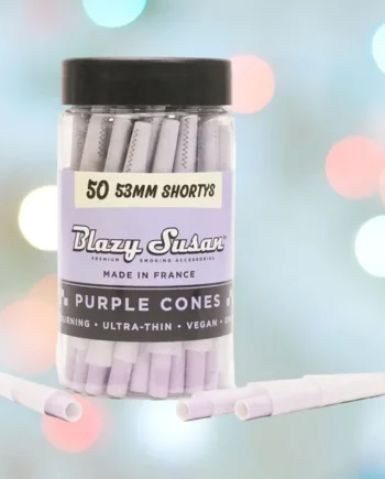 Blazy Susan Purple Vegan Cones - 53mm Shortys (50 Pre-Rolled Cones)