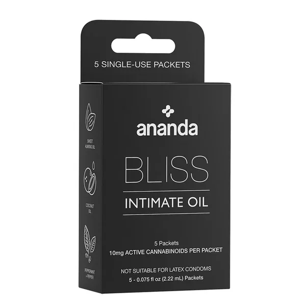 Bliss Intimate Oil CBD Infused Individual Use 10mg Pack – 5 Packs Per Box