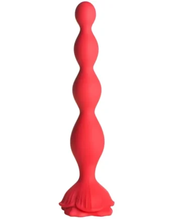 Bloomgasm Beaded Bloom 9X Beaded Rose Vibrator Red