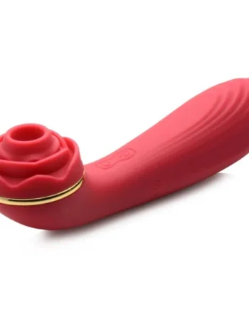 Bloomgasm Passion Petals 10x Suction Rose Vibrator - Red