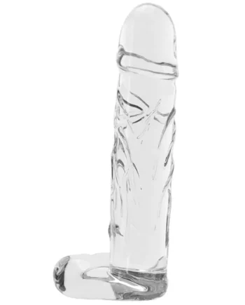 Blown Large Realistic Glass Dildo in Clear