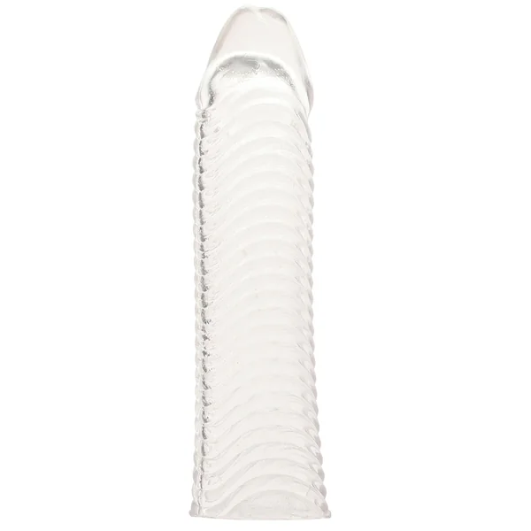 Blue Line 6.5 Inch Wavy Ribbed Penis Extension Sleeve