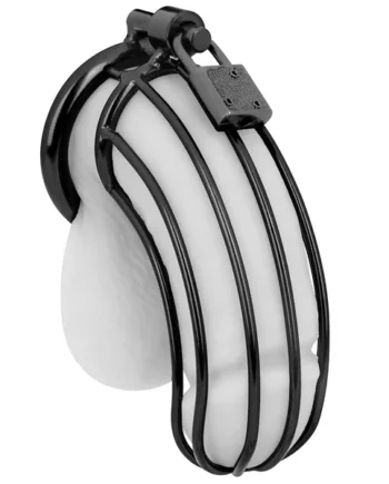 Blue Line Prisoner Cock Cage in Black