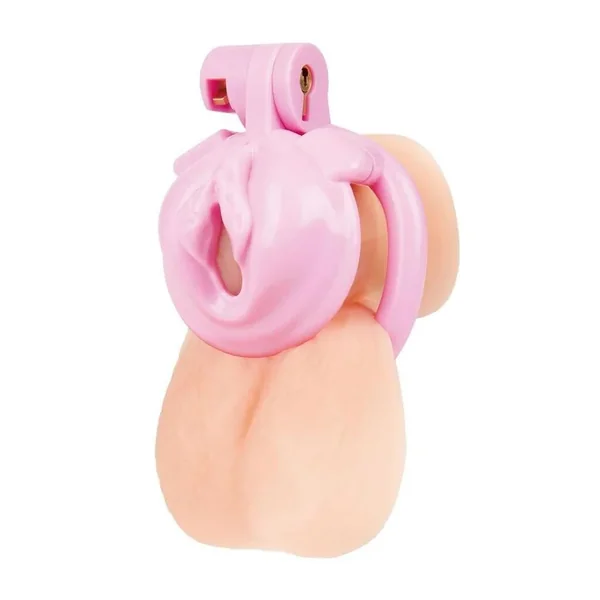 Blueline Bitchboy Degrading Mini Chastity Cage with Pussy Shape