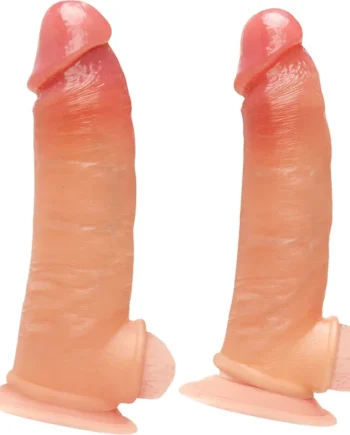 Blueline Super Real Silicone Blush Tip Penis Extension With Ball Stretcher Loop