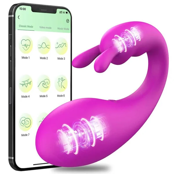 Bluetooth APP Wireless Vibrating G-Spot & Clitoris Stimulator