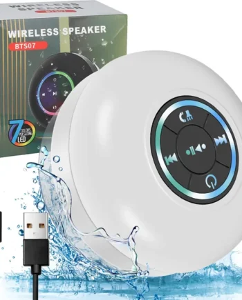 Bluetooth Wireless Bathroom Speaker LED Light Portable