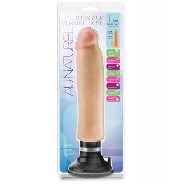 Blush Au Naturel 11″ Magnum Vibrating Dong – Beige