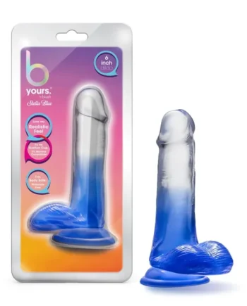 Blush B Yours Stella Blue Realistic 6.25In Dildo with Suction Cup