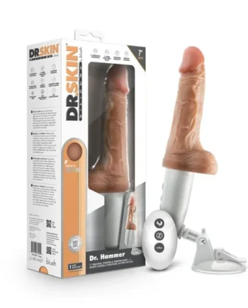 Blush Dr. Skin Dr. Hammer 7″ Thrusting Gyrating Vibrating Dildo