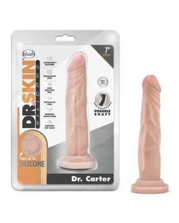 Blush Dr. Skin Silicone Dr. Carter 7.5″ Dildo – Vanilla