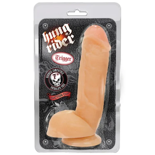 Blush Hung Rider Trigger 7″ Dildo w/Suction Cup – Flesh