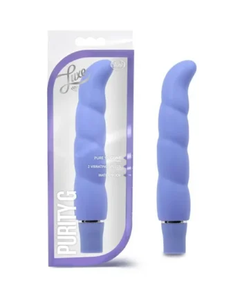 Blush Luxe Purity G Silicone Slimline G-Spot Vibrator Periwinkle