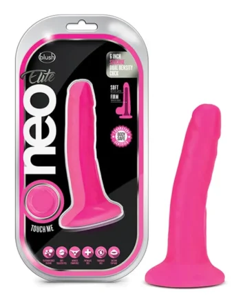 Blush Neo Elite 6" Silicone Dual Density Cock - Neon