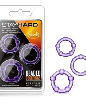 Blush Stay Hard Beaded Cockrings