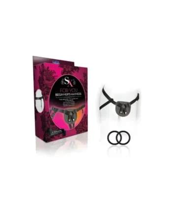 Blush SX For You Adjustable Faux Leather Beginner’s Harness, Black