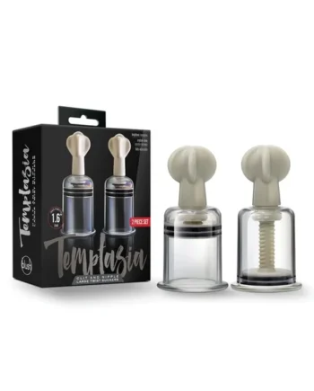 Blush Temptasia Clit & Nipple Large Twist Suckers – Clear Set of 2