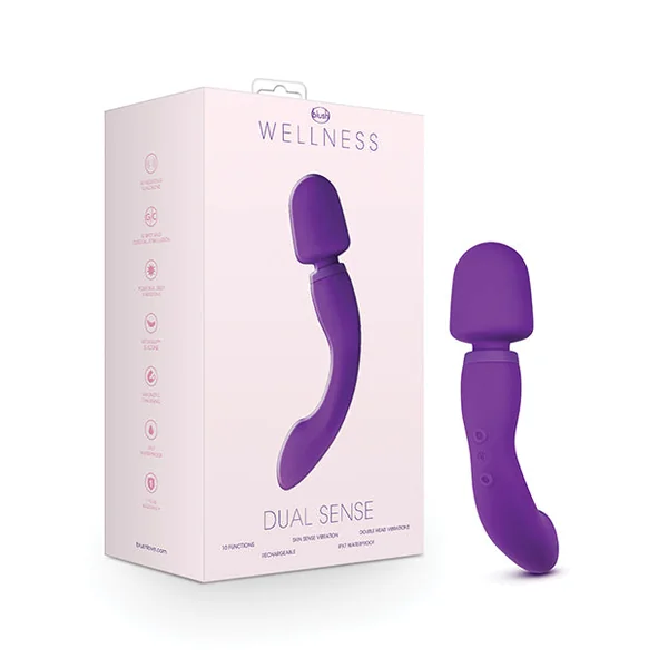 Blush Wellness Dual Sense Double Ended Massager - Purple
